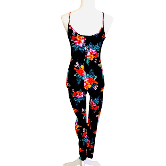 $10 SALE! NWT 2pc MINETTE Black Floral Bodycon Jumpsuit & Duster Set - Picture 10 of 16